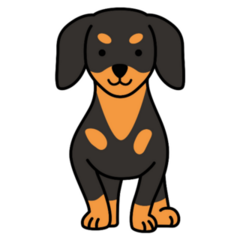 Dachshund Cartoon Sticker