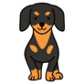 Dachshund Cartoon Sticker