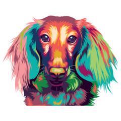 Dachshund Dog Pop Art Big Ears Sticker