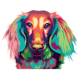 Dachshund Dog Pop Art Big Ears Sticker