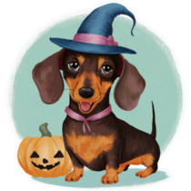 Dachshund Halloween Sticker