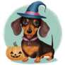 Dachshund Halloween Sticker