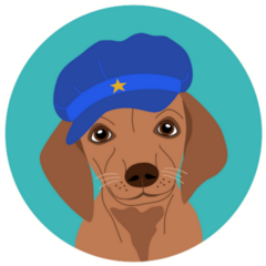 Dachshund Hat Sticker