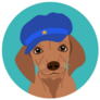 Dachshund Hat Sticker