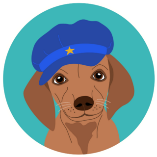 Dachshund Hat Sticker