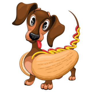 Dachshund Hot Dog Sticker