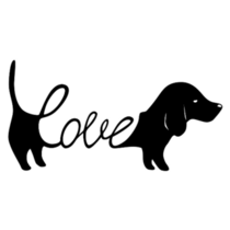 Dachshund Love Slinky Sticker