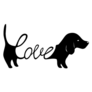 Dachshund Love Slinky Sticker