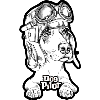 Dachshund Pilot Sticker