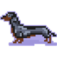 Dachshund Pixel Sticker
