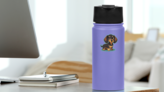 Dachshund Puppy Sticker on a Water Bottle (New) example