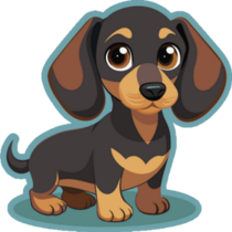 Dachshund Puppy Sticker