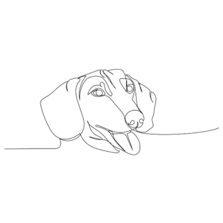 Dachshund Short-haired Line Sticker