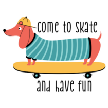 Dachshund Skateboard Sticker