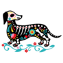 Dachshund Skeleton Sticker