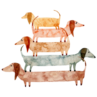 Dachshund Tower Sticker