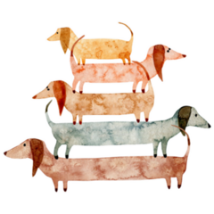Dachshund Tower Sticker