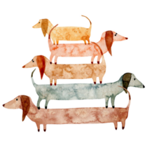 Dachshund Tower Sticker