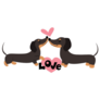 Dachshunds In Love Sticker 