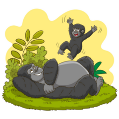 Dad Baby Gorilla Sticker