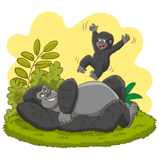 Dad Baby Gorilla Sticker