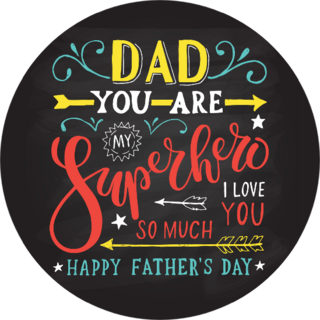 Dad You Are My Superhero Fathers Day Sticker