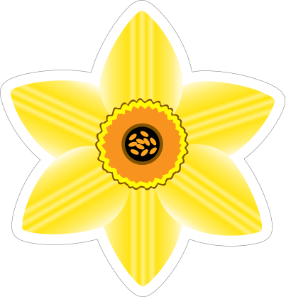 Daffodil Flower Sticker