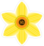 Daffodil Flower Sticker
