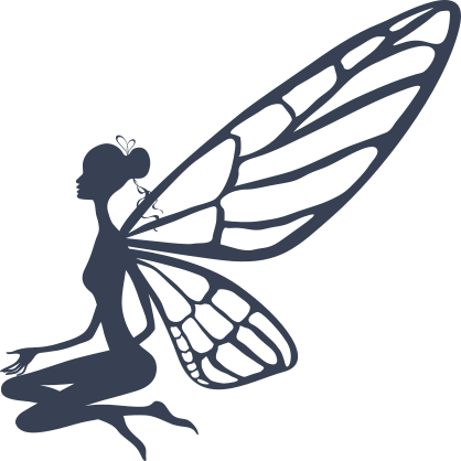 Dainty Fairy With Detailed Wings Sticker