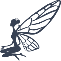 Dainty Fairy With Detailed Wings Sticker