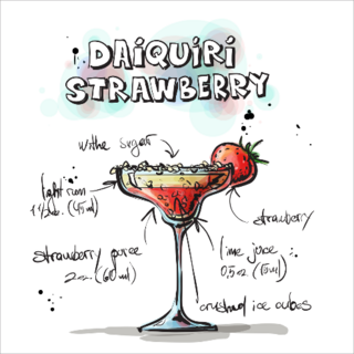 Daiquiri Strawberry Sticker