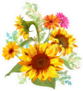 Daisy and Sunflower Bouquet Sticker