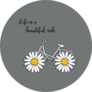 Daisy Bicycle Life Is A Beautiful Ride Grey Sticker