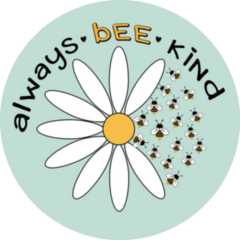 Daisy Flower Always Bee Kind Sticker