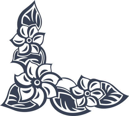 Daisy Flower Corner Border Sticker