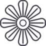 Daisy Flower Line Art Sticker