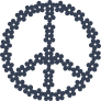 Daisy Flower Peace Sign Sticker