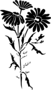 Daisy Silhouette Sticker