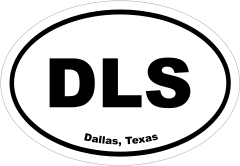 Dallas, Texas Oval Stickers