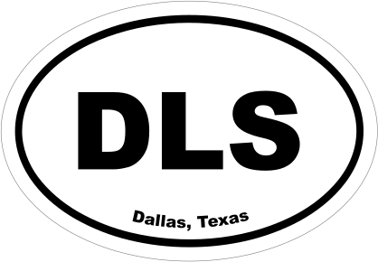 Dallas, Texas Oval Stickers