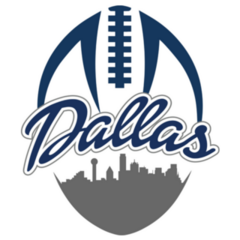 Dallas Texas Skyline Football Sticker