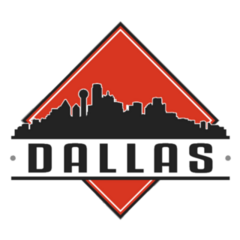 Dallas Texas Skyline Logo Sticker