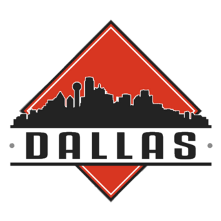 Dallas Texas Skyline Logo Sticker