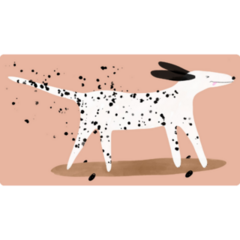 Dalmatian Art Sticker