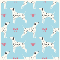 Dalmatian Bow Pattern Sticker