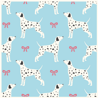 Dalmatian Bow Pattern Sticker