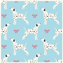 Dalmatian Bow Pattern Sticker