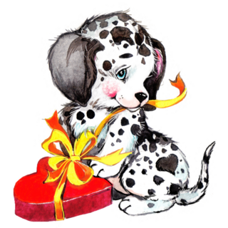 Dalmatian Chocolate Candy Sticker