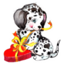 Dalmatian Chocolate Candy Sticker