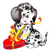 Dalmatian Chocolate Candy Sticker